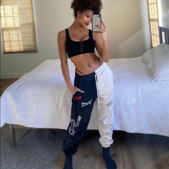 Classic Unisex Chnge Black Logo Sweatpants and Peace Love Sweatpants! - Picture 3 of 7